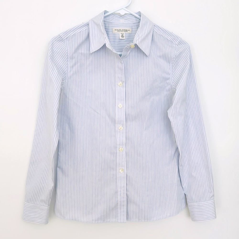 Banana Republic Non Iron Blue Dress Shirt Women's